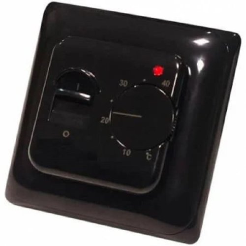 Терморегулятор механический Warmcoin W70 3.6кВт 16А черный матовый фото Терморегулятор механический Warmcoin W70 3.6кВт 16А черный матовый картинка